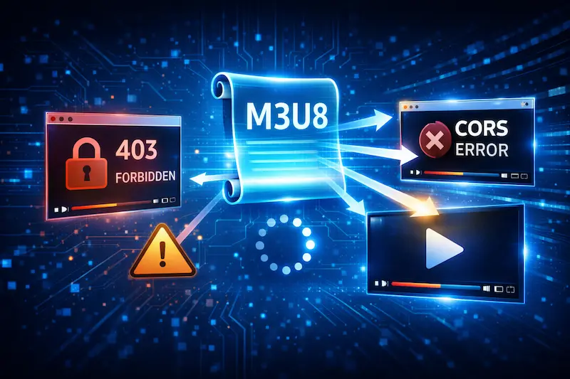 M3U8 無法播放？403 Forbidden / CORS 錯誤代碼修復全攻略