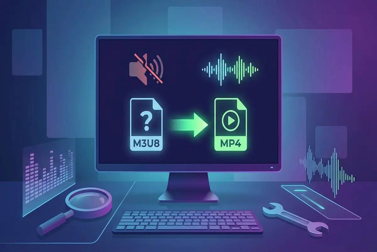 M3U8 轉 MP4 後沒有聲音?音軌問題完整修復教學